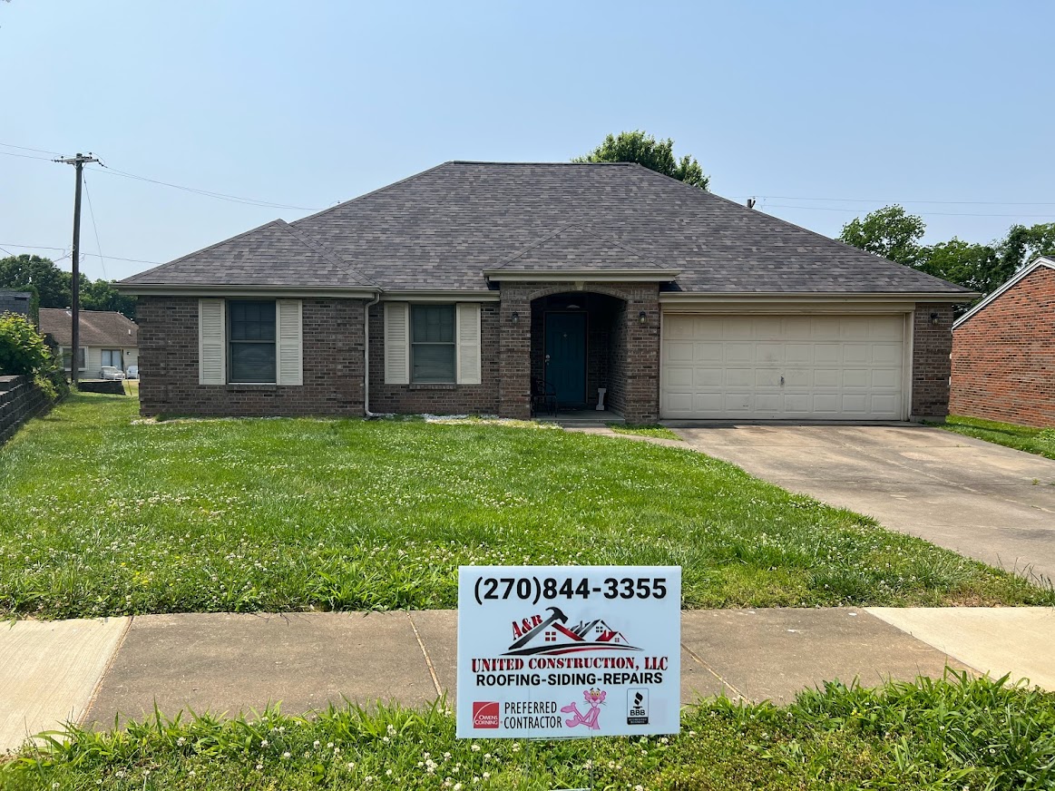 Storm-damaged roof restoration